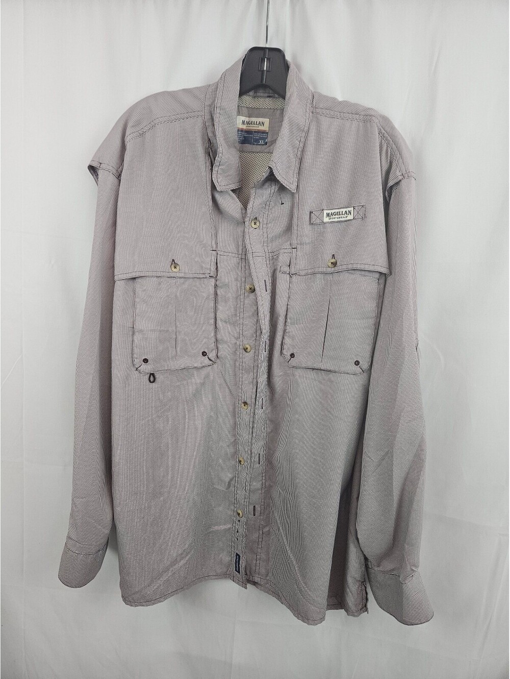 Magellan Sportswear Men's XL Long Sleeve Button-Up Fishing/户